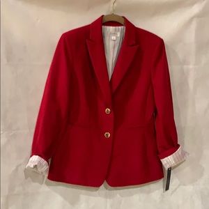 Tahari blazer , color red